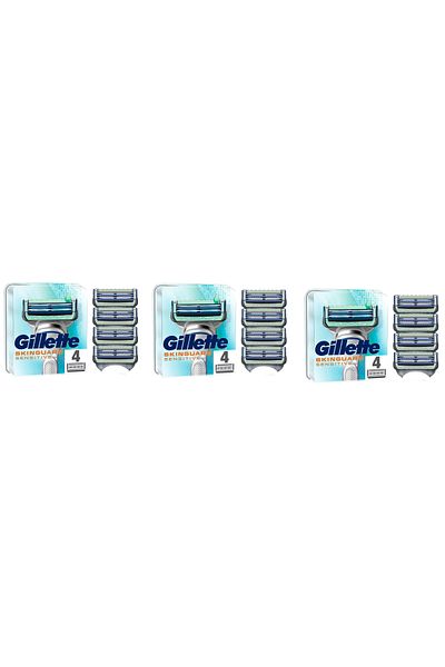 Gillette Skinguard Replacement Shaving Razor 4 X 3 PCS