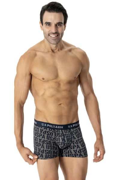 U.S. Polo Assn. Αρσενικό, Αδειοδοτημένο, USPA, Indigo-Navy-Printed 3-Boxer