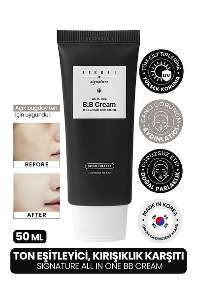 Jigott Signature Light Wheat - Nude BB Cream, SPF 50 PA ++++ 50 ML