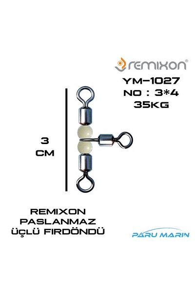 Remixon YM-1027 Ball Triple Swivels No:3*4 35Kg