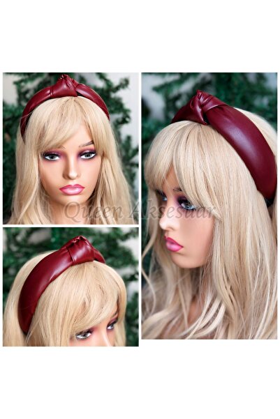 QUEEN AKSESUAR Coroană din piele cu noduri mari, cu burete, la modă de lux, i...