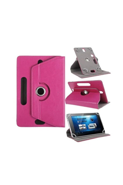 Fuchsia Galaxy Tab A9 Plus Uyumlu Universal 11 inç X210 Pu Deri Standlı Table...