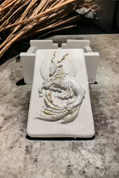 RocArt Home Σειρά Zodiac Τσιπς από σκυρόδεμα Capricorn Capricorn Zodiac Gold Foil