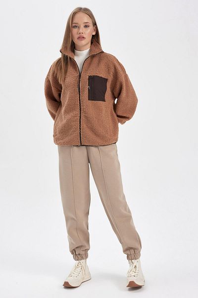 DeFacto Coool Oversize Fit Plush Cardigan A9226ax23wn