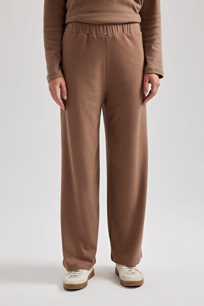 DeFacto Regular Fit Wide Leg Elastic Waist Casual Trousers A5621Ax23Wn