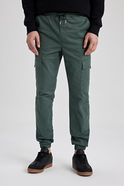 DeFacto Λεπτό παντελόνι Jogger Cargo με τσέπες Gabardine S9874az23wn