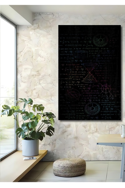 Teona Ahşap Dekoratif Dikey Fizik Formülleri Modern Tasarım Duvar Tablo Ahşap...