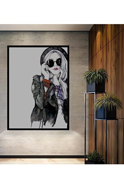 Teona Ahşap Ahşap Genç Kız Odası Siyah Beyaz Çocuk Odaları Için Tablo Çerçeve...