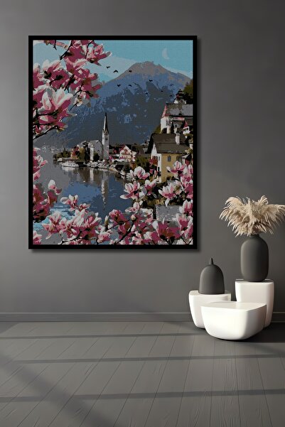 Teona Ahşap Ahşap Sayılarla Boyama Kasnaklı Tablo Seti Çerçeve Görünümlü Dike...