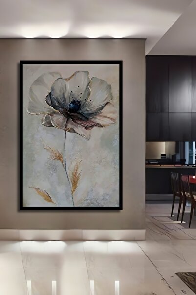 Teona Ahşap Ahşap Yağlıboya Görünümlü Soyut Manzara Tablo Çerçeve Görünümlü D...