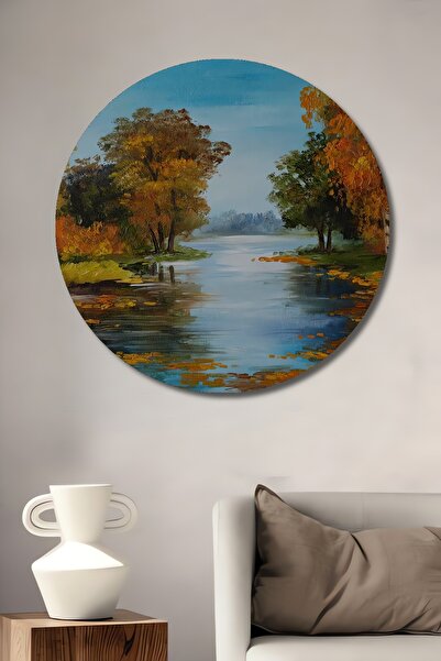 Teona Ahşap Ahşap Tablo Sonbahar Manzara Resmi Orman Manzarası 3 Boyutlu Şık ...