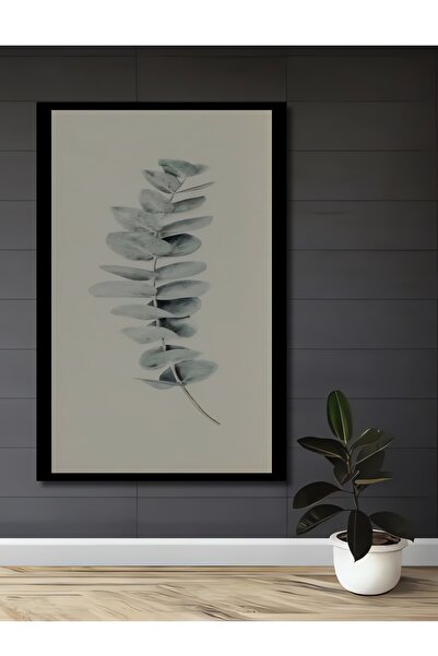 Teona Ahşap Dekoratif Okaliptüs Ahşap Tablo Çerçeve Görünümlü Dikey Duvar Dek...