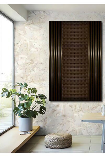 Teona Ahşap Dekoratif Dikey Modern Tasarım Duvar Tablo Ahşap Dikdörtgen Tablo