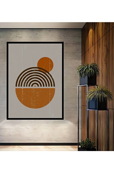 Teona Ahşap Dekoratif Bohem Minimalist Soyut Çizim Ahşap Tablo Çerçeve Görünü...