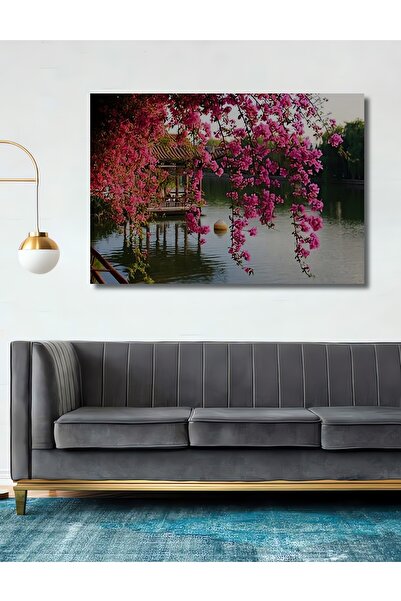 Teona Ahşap Dekoratif Manzara Ahşap Tablo Şık Yatay Duvar Dekorasyon Tablosu