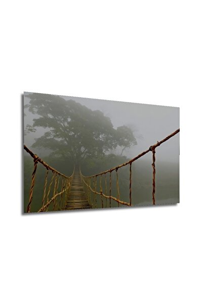 Teona Ahşap Dekoratif Asma Köprü Ahşap Tablo Şık Yatay Duvar Dekorasyon Tablosu