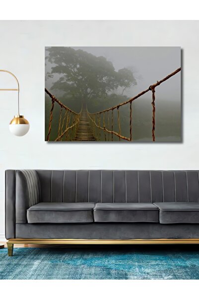 Teona Ahşap Dekoratif Asma Köprü Ahşap Tablo Şık Yatay Duvar Dekorasyon Tablosu