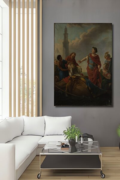 Teona Ahşap Dekoratif Dikey Jül Sezar Duvar Tablo Ahşap Dikdörtgen Tablo