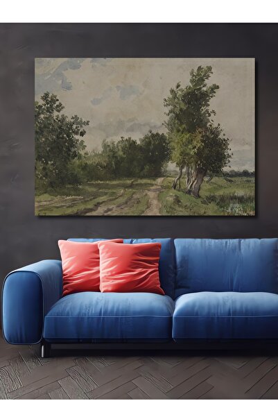 Teona Ahşap Dekoratif Vintage Poster, Ahşap Tablo, Sanatsal Baskı Şık Yatay D...