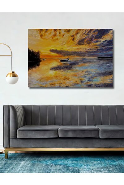 Teona Ahşap Ahşap Tablo Soyut Deniz Manzarası Resim, Manzara 3 Boyutlu Tekne ...