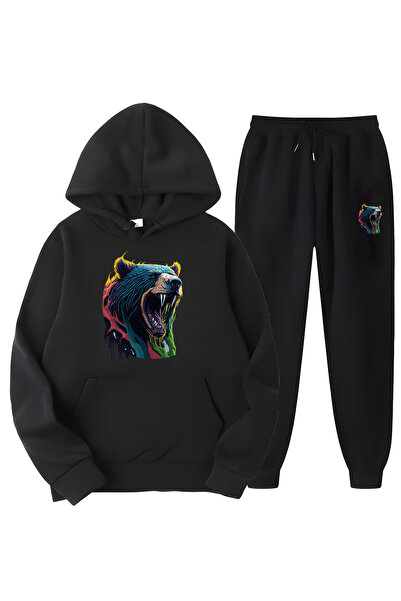 MAGORS SVART WEAR Комбінезон з капюшоном і принтом Wild Bear