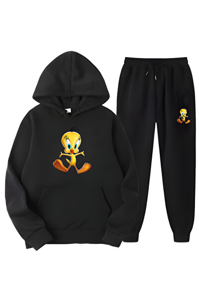 MAGORS SVART WEAR Комбінований спортивний костюм з капюшоном і принтом Tweety