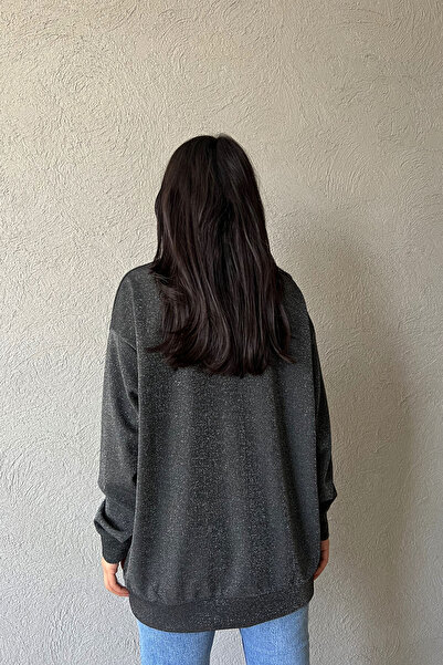 Seda Yalçın Atelier Μαύρο γκλίτερ ποδηλατικό λαιμόκοψη