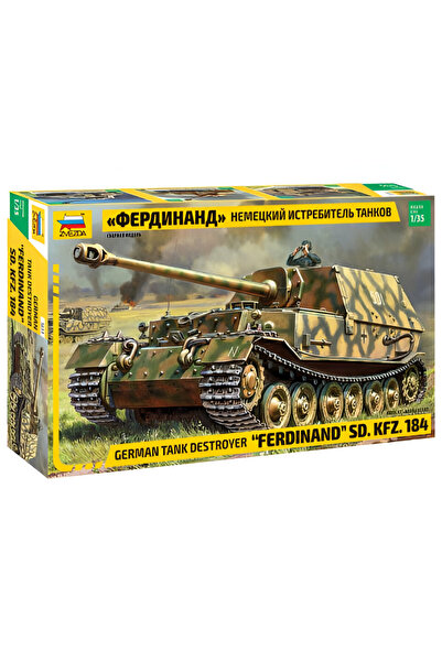 Genel Markalar 1/35 Ferdinand Sd.Kfz.184 Plastik Tank Maket Kiti, Demonte Hob...