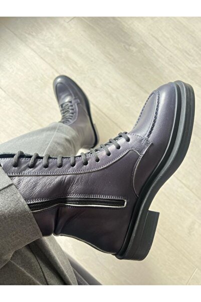 MİLARNU Kadın Gerçek Deri LACİVERT Bot