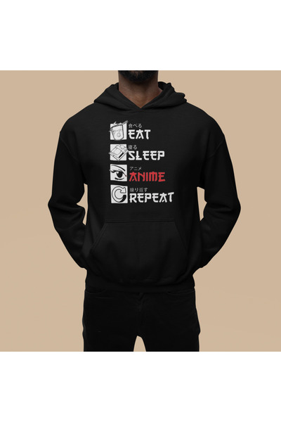 JDM Аніме Чорний худі з капюшоном
