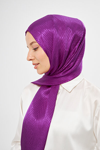 Şehr-i Şal İstanbul SakaFashion Jakarlı V Desenli Şal - MOR