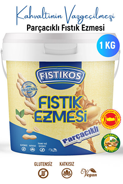 FISTIKOS Tatlı & Parçacıklı Yer Fıstığı Ezmesi 1kg