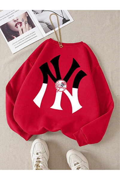 Revasser Unisex ženska/muška NY šarena majica sa Oversize kroj okrugla kragna...