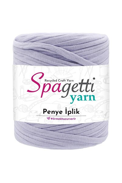 Spagettiyarn غزل القطن الممشط، أرجواني بلوري، محبوك يدويًا