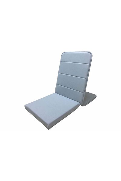 REMEGE Unisex Gray Quilted Supported Floor Cushion Meditation Chair
