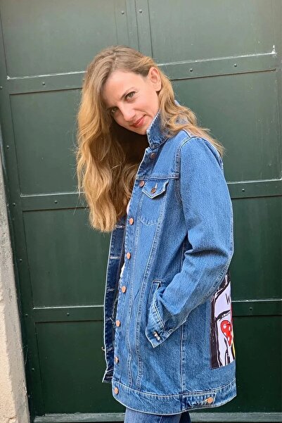 poupee Τζιν μπουφάν Blue Plus Size