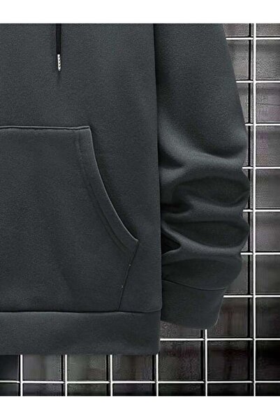 MOONBULL Unisex HAPPIEST printed hooded oversize sweatshirt