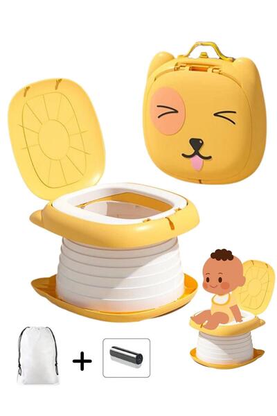 MooieBaby's Cat Potty Katlanabilir Çocuk Tuvaleti, Çok Fonksiyonlu Taşınabili...
