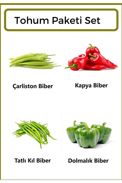 Ziraat Evim Yerli Çarliston Biber- Kapya Biber- Tatlı Kıl Biber- Dolmalık Bib...