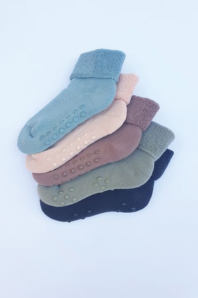MEM SOCKS 5-Piece Non-Slip Towel Baby Socks