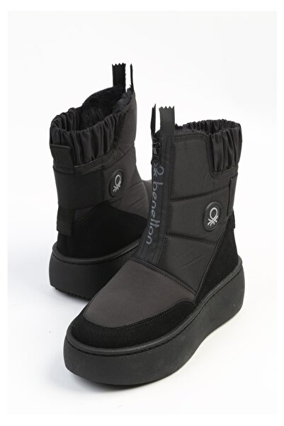 United Colors of Benetton Benetton 50068 Siyah Kürklü Kadın Kar Botu