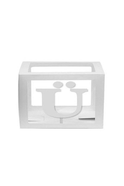 DÜVENCİ TİCARET Transparent White Balloon Box with Letters
