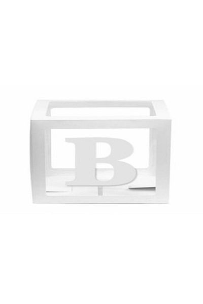 DÜVENCİ TİCARET Transparent White Balloon Box with Letters