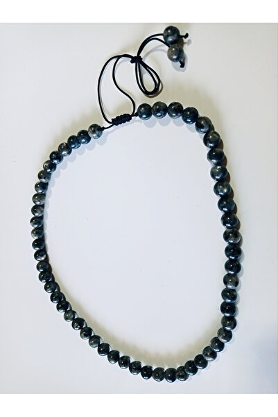 PİRAMİGO قلادة من حجر اللابرادوريت الطبيعي 54 قطعة Japamala للجنسين