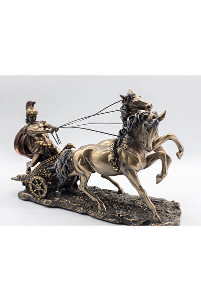 maketistan Veronese At Süren Roma Savaşçısı Figürü, Bronz El Boyaması, Dekoratif Heykel 28x11x17 cm
