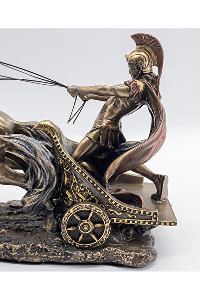 maketistan Veronese At Süren Roma Savaşçısı Figürü, Bronz El Boyaması, Dekoratif Heykel 28x11x17 cm