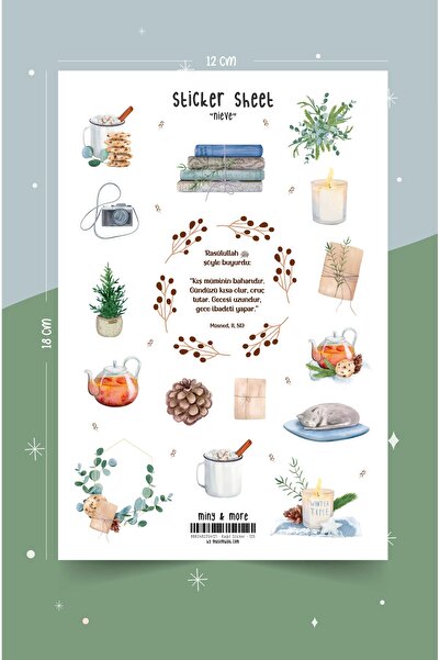 MuslimWalk Nieve – Kış Müminin Baharıdır – İslami Sticker Seti #125