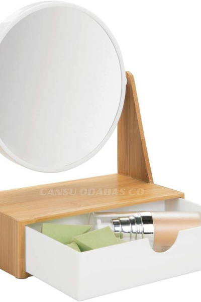 CANSU ODABAS CO Kozmetik aynası – Makyaj aynası, çekmeceli, saklamak için, bü...
