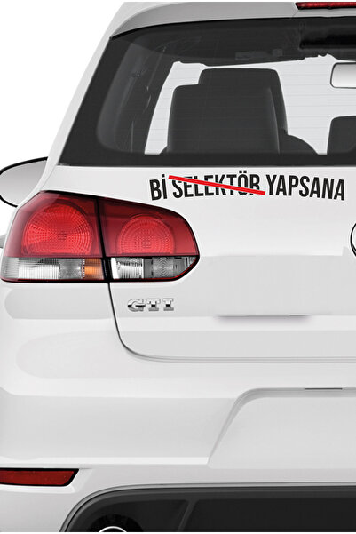 Genel Markalar Bi Selektör Yapsana Oto Cam Yazısı 20x3 Cm Araba Arkası Sticke...