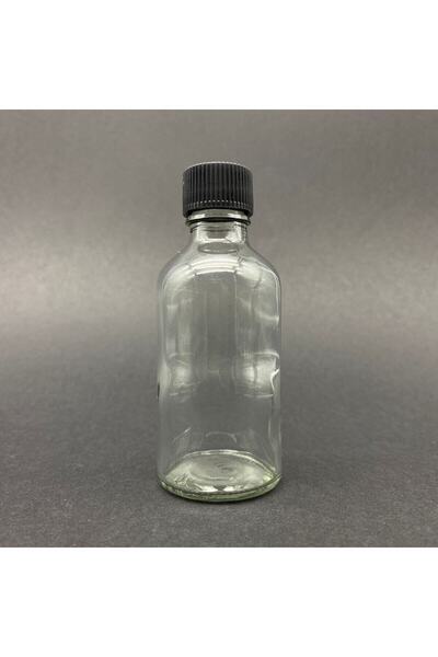 wellLine 3 Adet 50ml Küçük Genel Çok Amaçlı Siyah Plastik Kapak Cam Şişe Sızd...